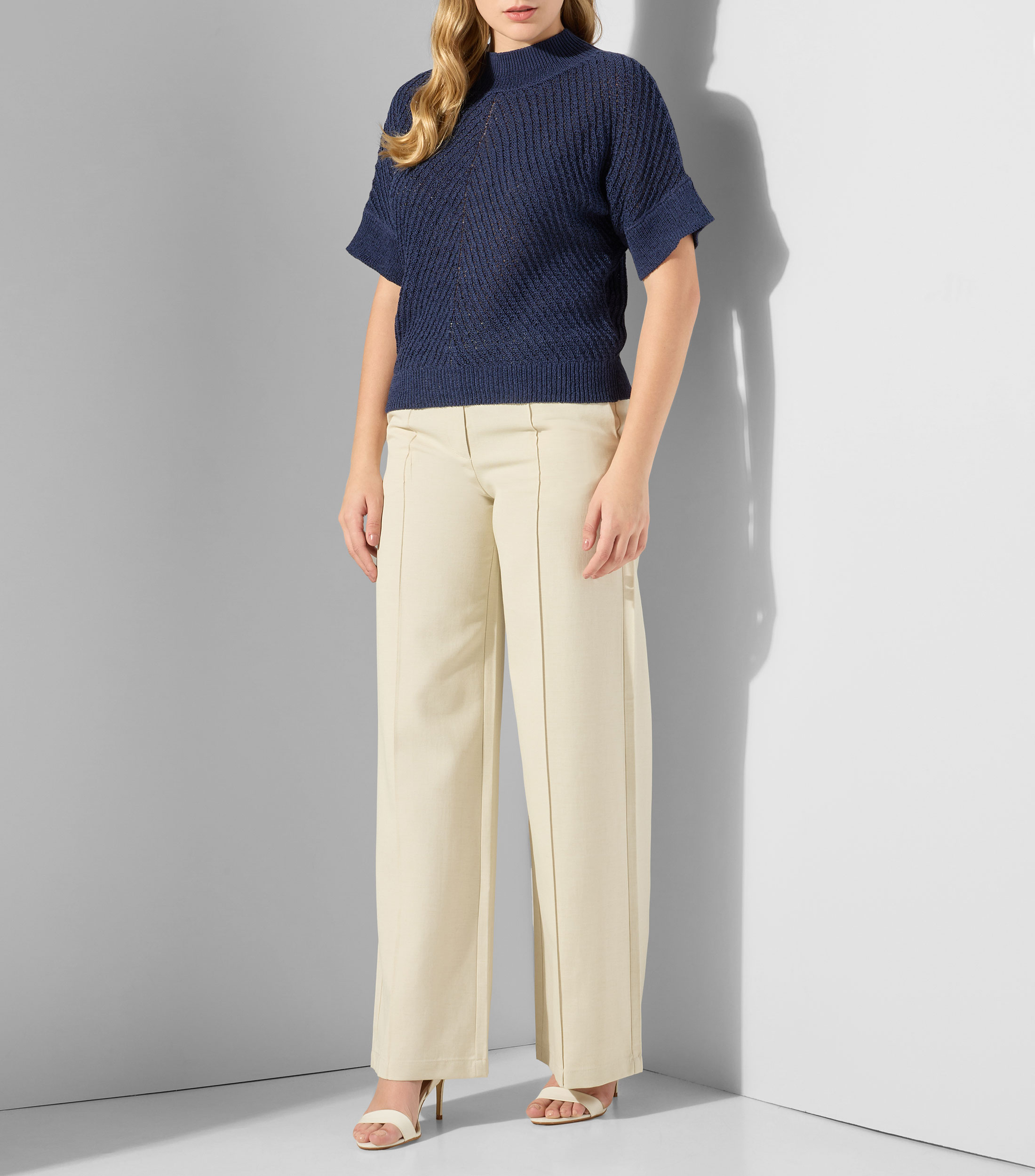 Top liso manga corta Mujer